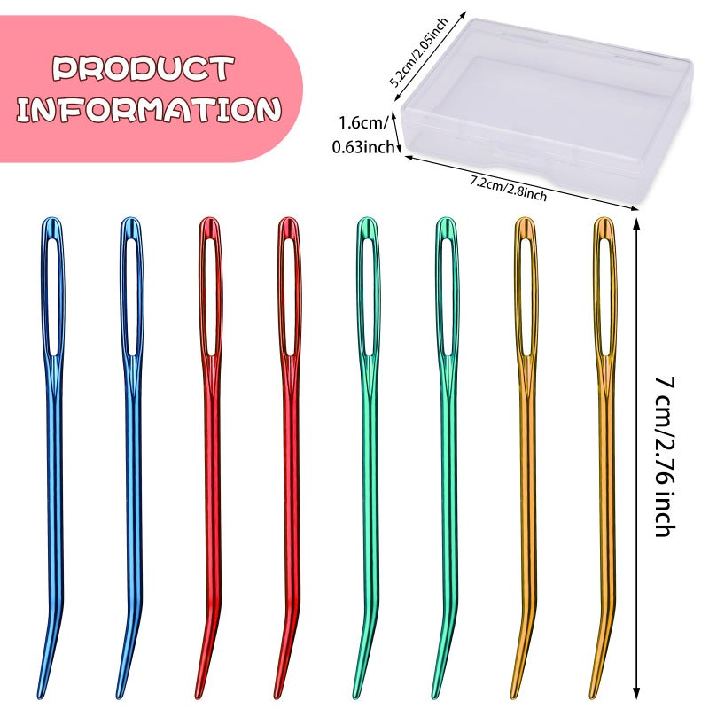 UOOU Yarn Needle, Tapestry Darning Needle for Yarn, Large Big Eye Crochet Needles with Storage Box for Knitting, Crocheting (Random Color) - Image 4